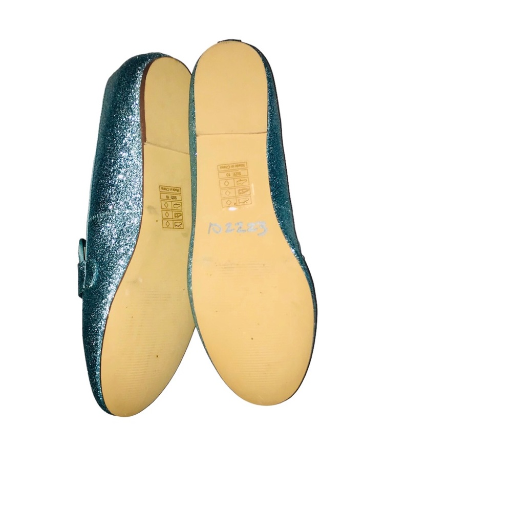 BAIT Size 10 Sky blue glittery bling flats - Picture 8 of 9